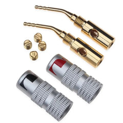 2mm Banana Speaker Pin Plugs,Audio Speaker Pin Plugs Screw Type Cable Connector Adapter,Gold Plated Pin Connectors Banana Plug Adapter for Audio HiFi Musical Adapter