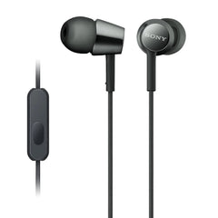 Sony MDREX155AP in-Ear Earbud Headphones/Headset with mic for Phone Call, Black (MDR-EX155AP/B)