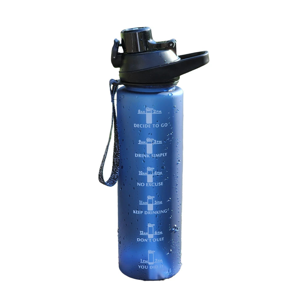 1 Liter Water Bottle Without Straw, BPA FREE , Leak Proof Has Handle, Easy Carried Easy Clean Suit Sports School Travel Office Gym etc.