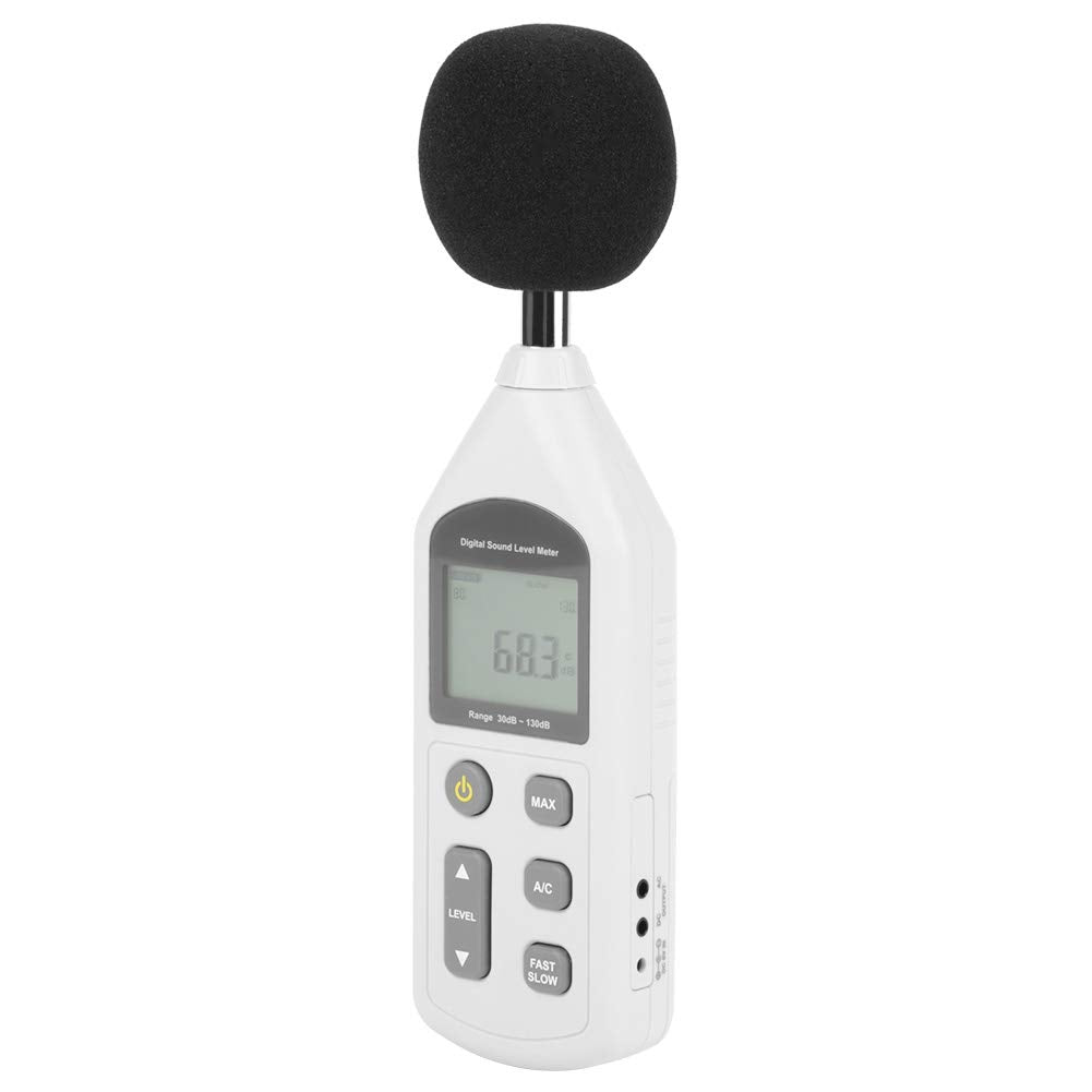 Digital LCD Sound Level Meter,GM1357 Handy Mini Digital LCD Sound Level Meter Noise Tester Range from 30~130dB, 35~130dBC Decibels