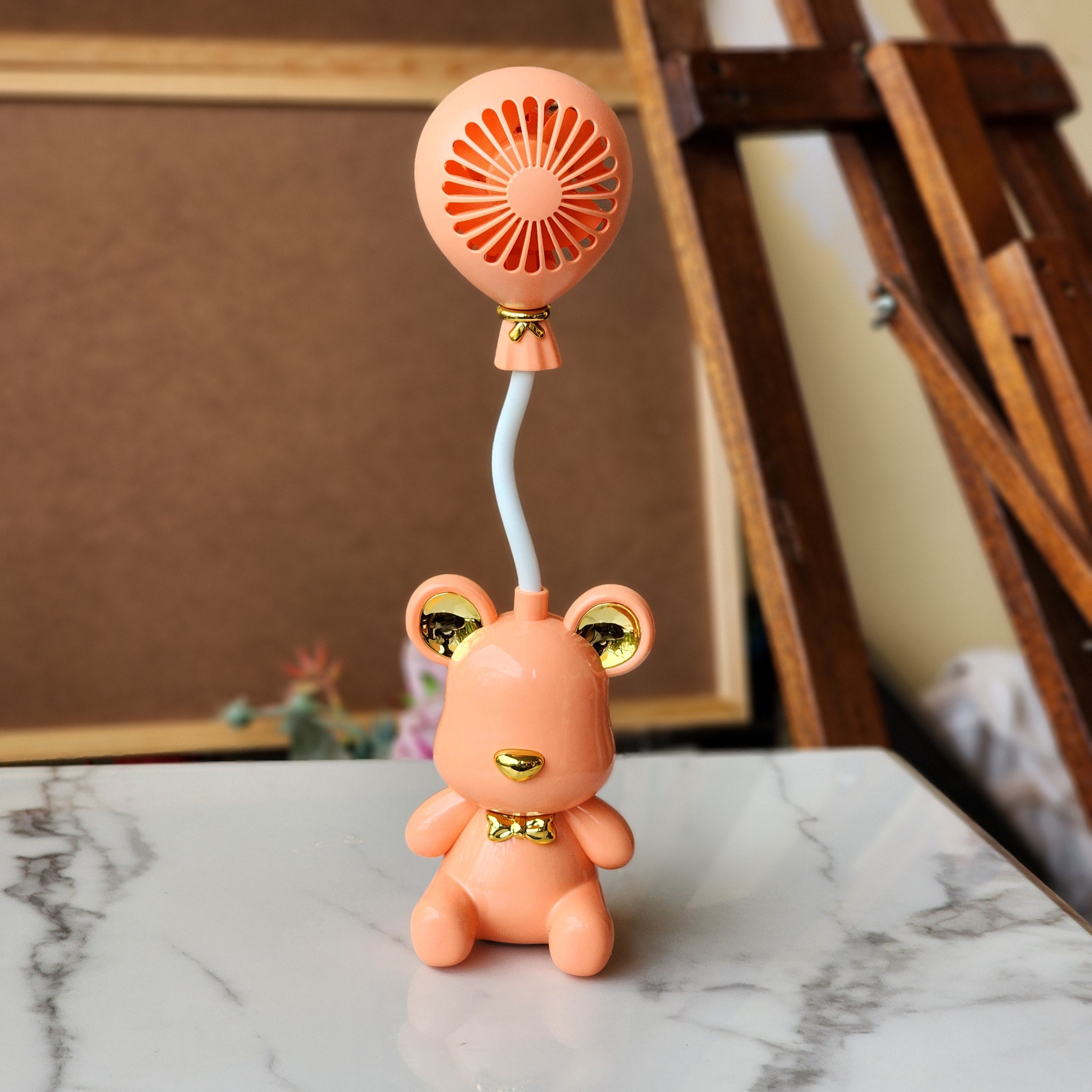 Cute bear mini fan