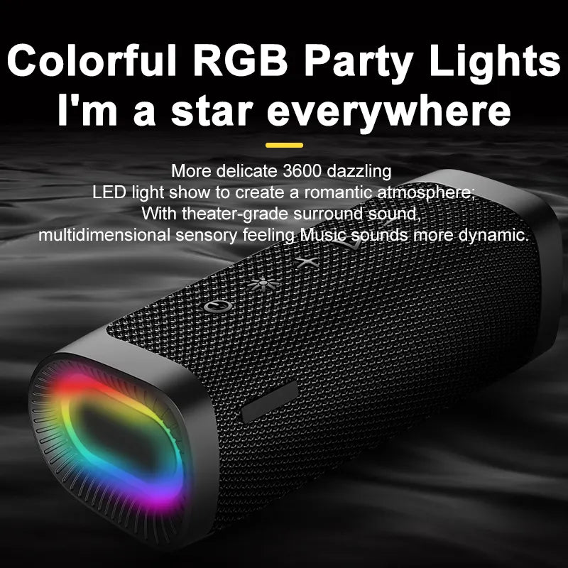 Bluetooth Speaker EBS-607 gaming Speaker Waterproof IPX6 Portable Music RGB light speaker