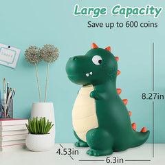 Dinosaur Piggy Bank, Briuhap Plastic Shatterproof Money Coin Bank, Cute Kids Piggy Bank for Boys Girls, Great Gifts for Birthday, Christmas, Baby Shower