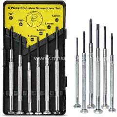 6Pcs Mini Screwdriver Set With Case Precision Kit 6 Different Size Flathead And Phillips