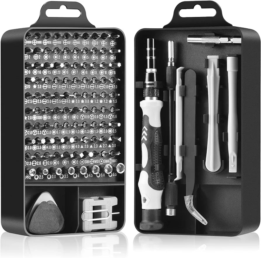 Precision Screwdriver Set, Professional Grade 115 in 1 Magnetic Repair Tool Kit for Electronics, Computer, iPhone, Laptop, Game Console, Watch, Eyeglasses, Modding, and DIY Projects