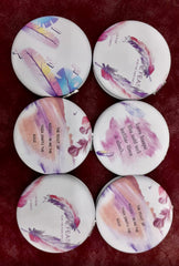 Mirror pocket mirror circle with writing