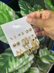 Earring set star with Spiral loops