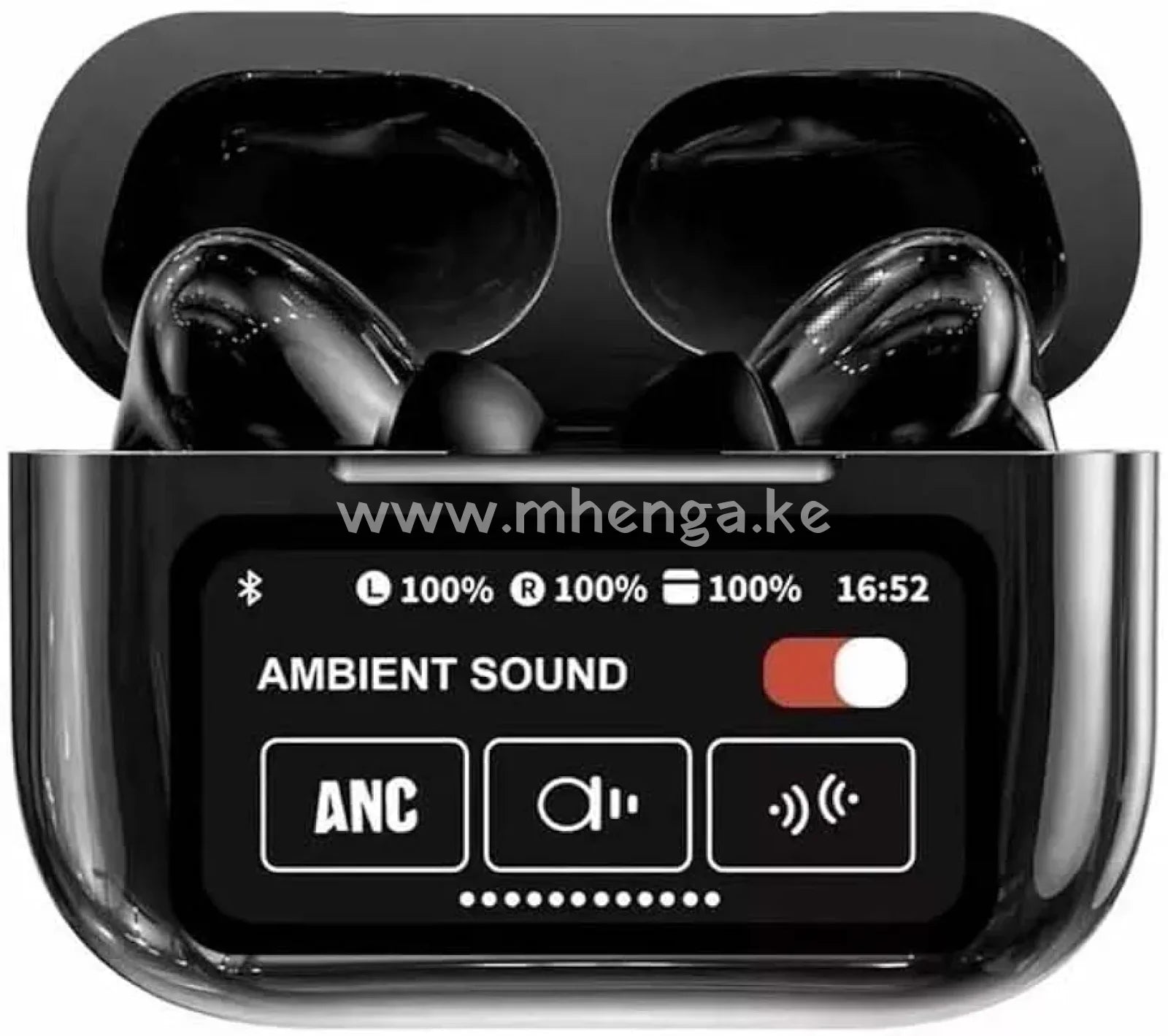 Anc Bluetooth Headset Lcd Full Color Smart Display Touch Screen Noise Cancelling In Ear 5.4 Earbuds