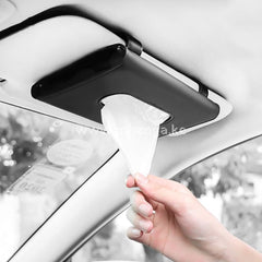 Car Tissue Holder - For Napkin Sun Visor Pocket Dispenser Pu Leather Backseat Accessory