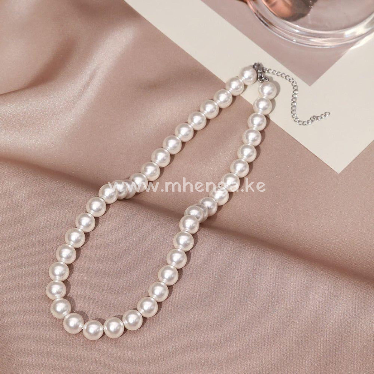 Chain Pearl Necklace Plain