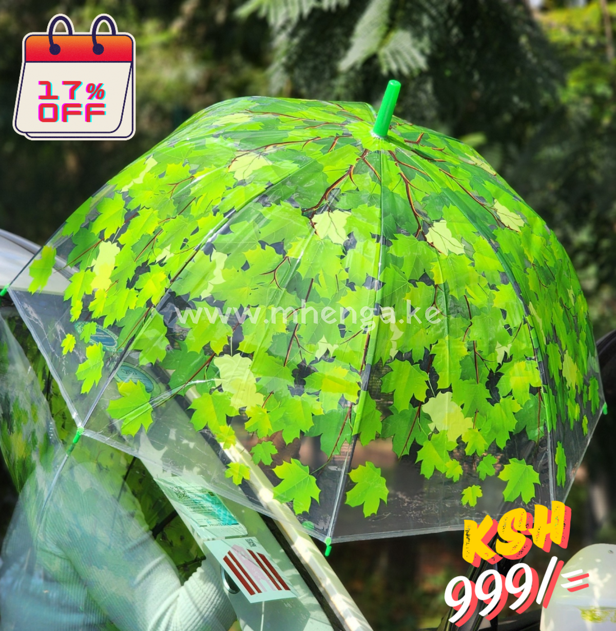 Clear Umbrella With Leaves