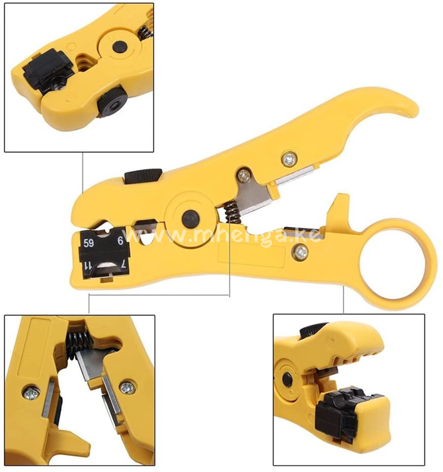 Coaxial Cable Cutter/Prepping Tool For Rg59 Rg6 Rg7 And Rg11 - Stripping Category Cable- Cat6 Cat5