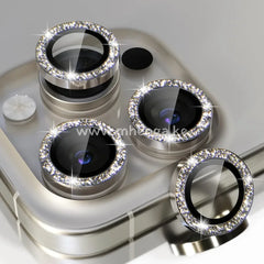 Compatible For Iphone 15 Pro/Iphone Pro Max Camera Lens Protector Bling 9H Tempered Glass Cover