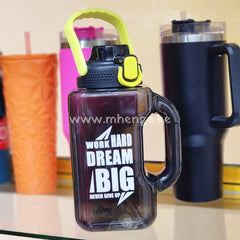 Cute Fancy Bottles Big Gym Office Home Bottle #Motivationalquotes 2 Litres Style_1