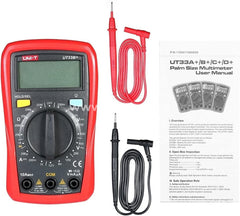 Digital Multimeter - Ut33B + Handheld Lcd Dc/Ac Voltage Dc Current Meter Resistance Tester