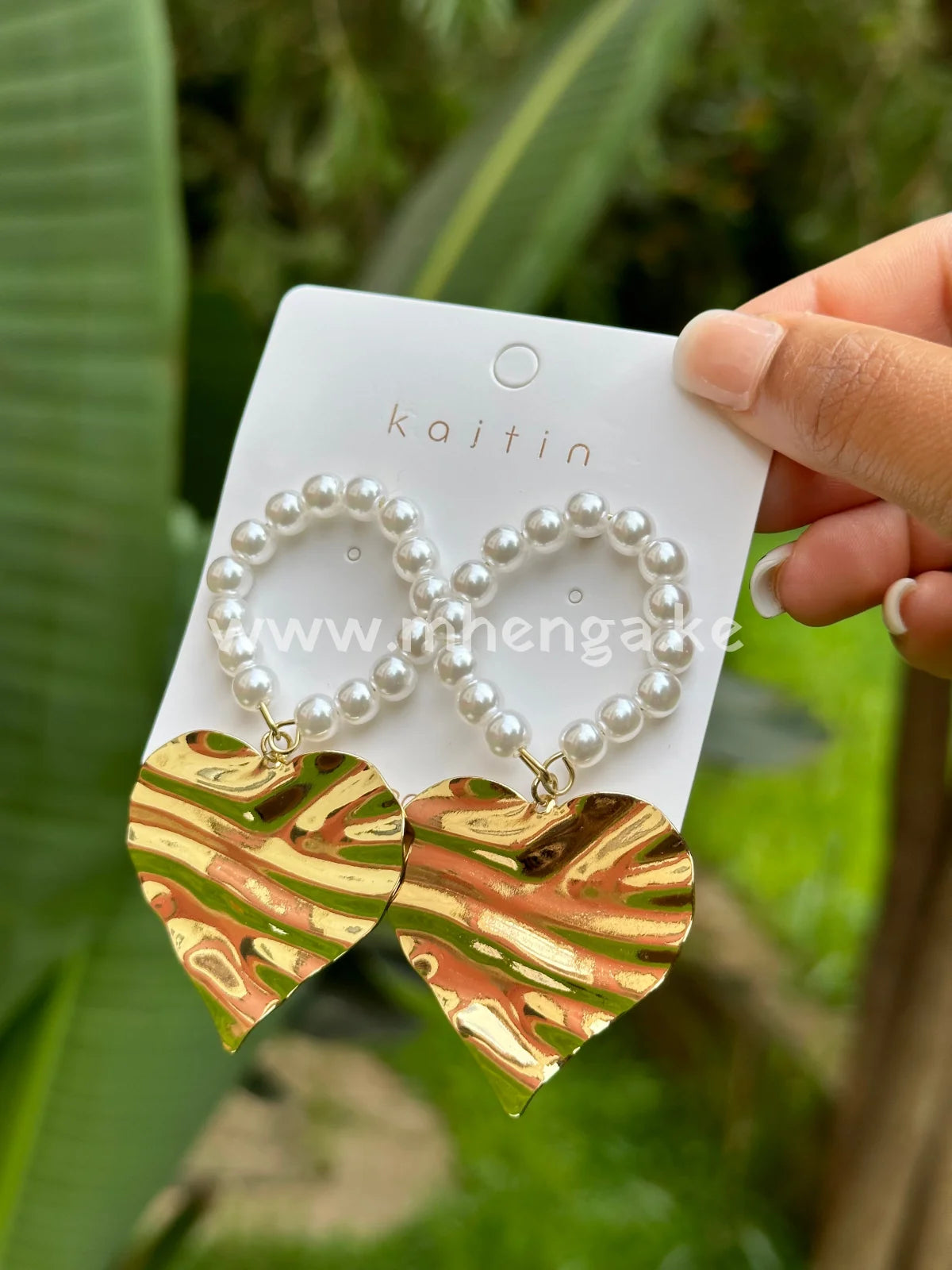 Earring Dangling Heart Drop
