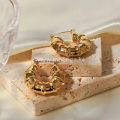 Earring Loop Hoop Gold Ensemble Tarnish Free Hypoallergenic