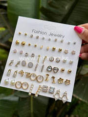 Earring Set 30Piece Large Studs