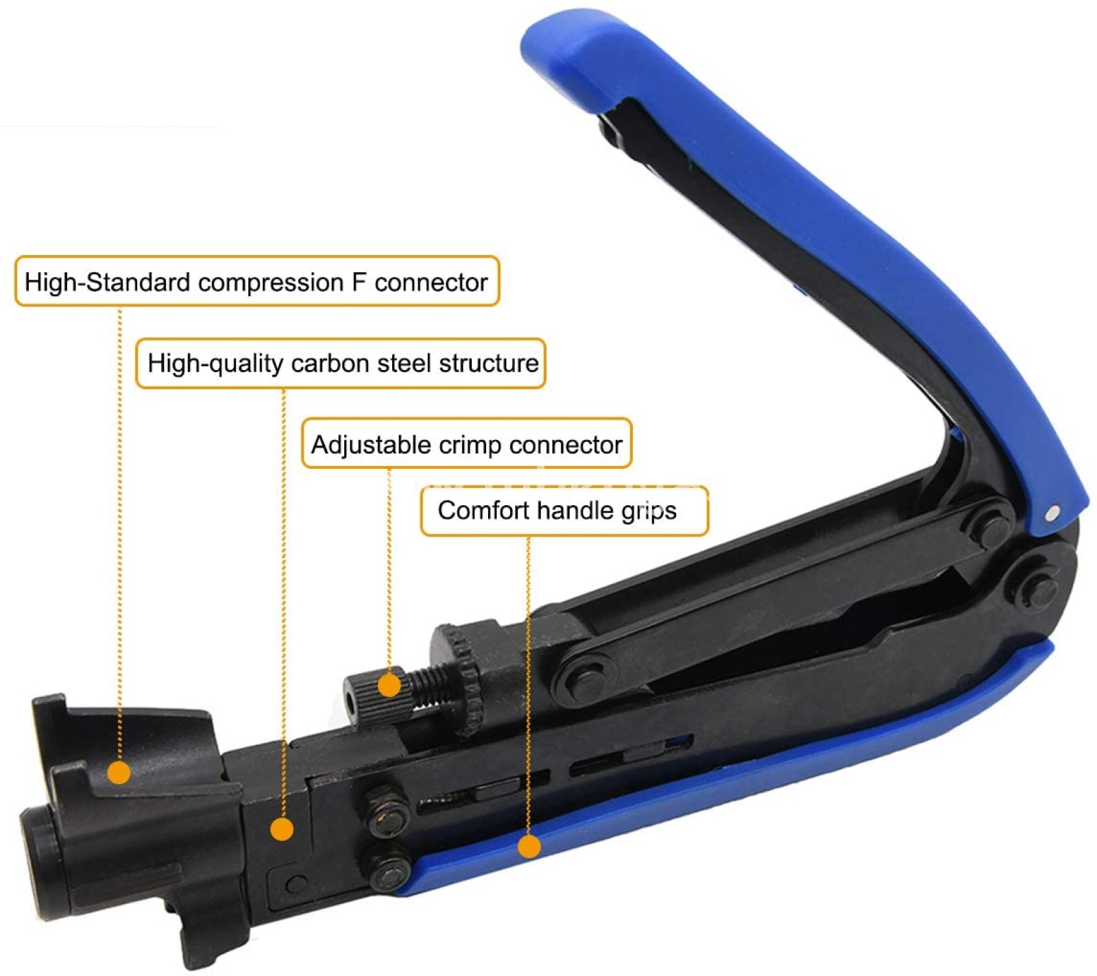 F-Connector Tool Knoweasy Rg59 Rg6 Rg11 Coaxial Adjustable Compression Cable Connector