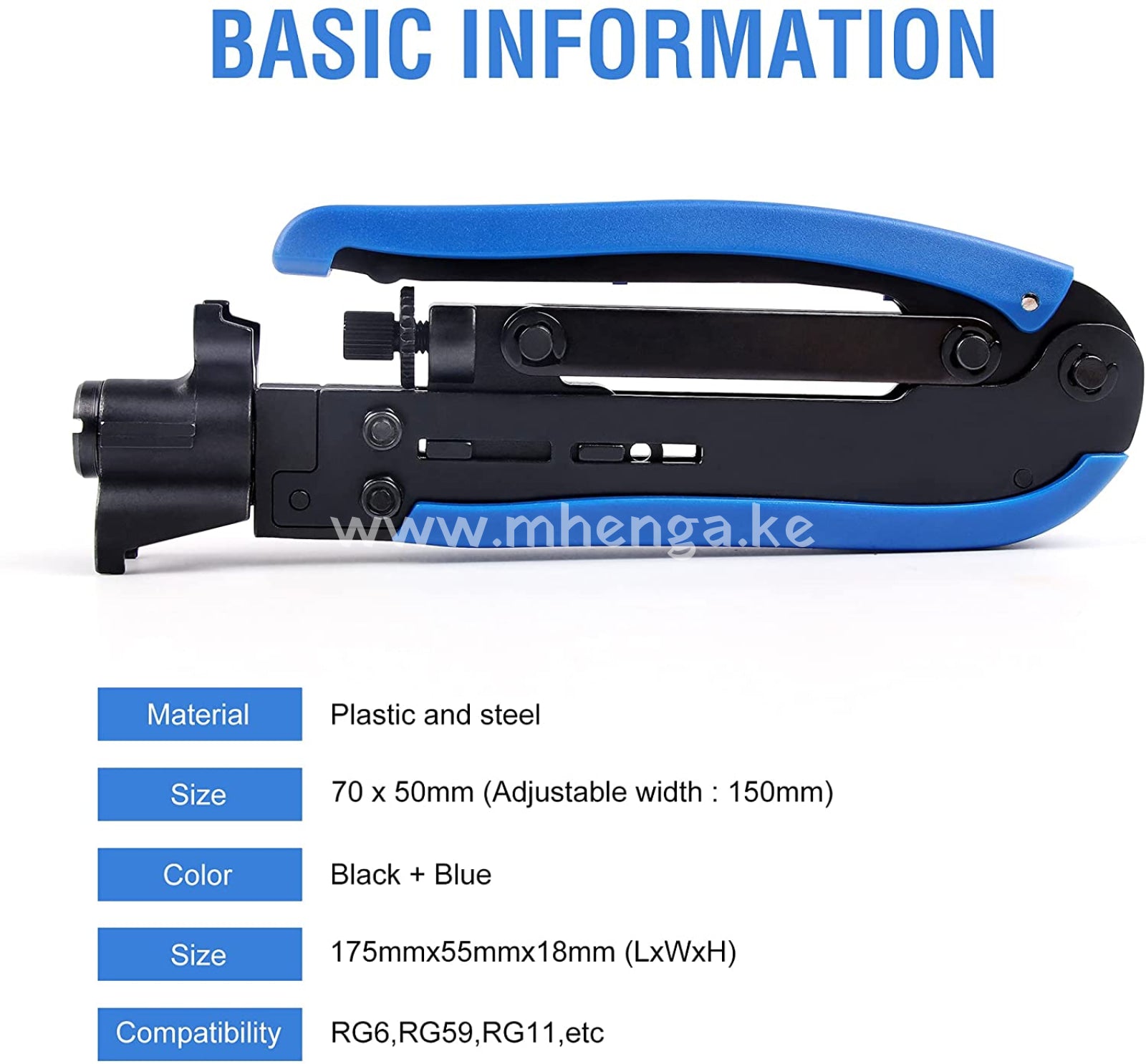 F-Connector Tool Knoweasy Rg59 Rg6 Rg11 Coaxial Adjustable Compression Cable Connector