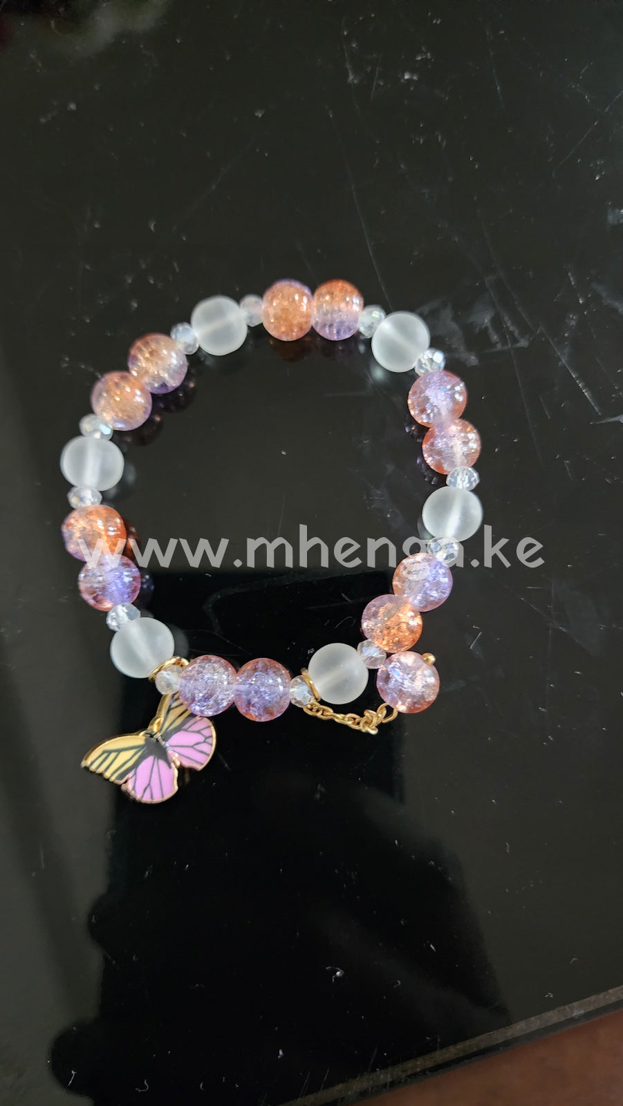 Flower Bead Jade Crystal Lucky Bracelets Charms For Women Chinese Style Good Key Dainty Beads