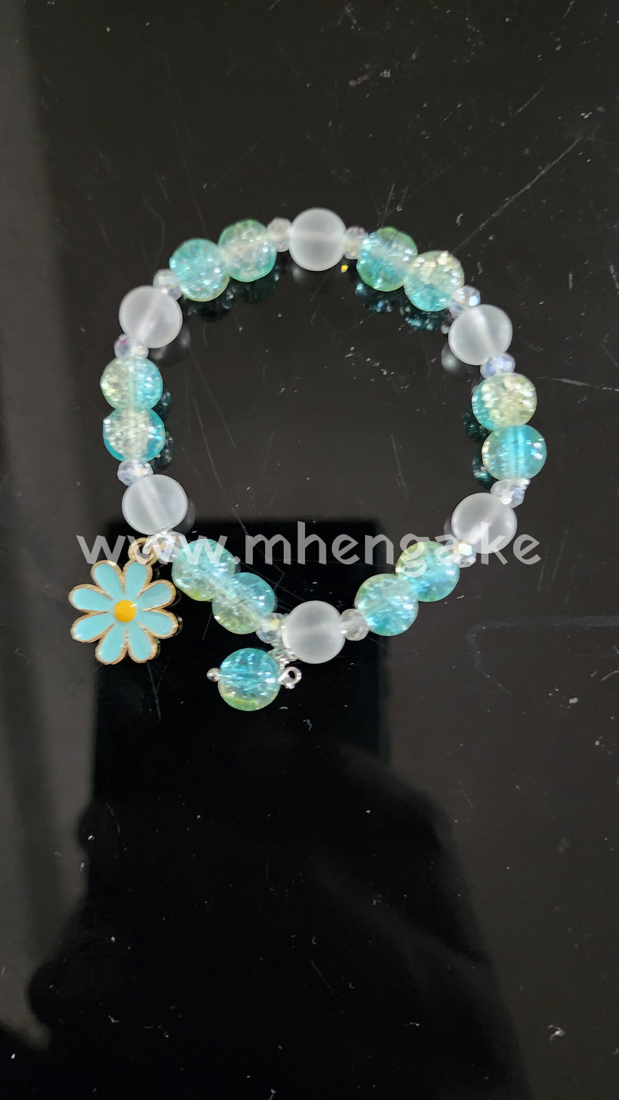 Flower Bead Jade Crystal Lucky Bracelets Charms For Women Chinese Style Good Key Dainty Beads