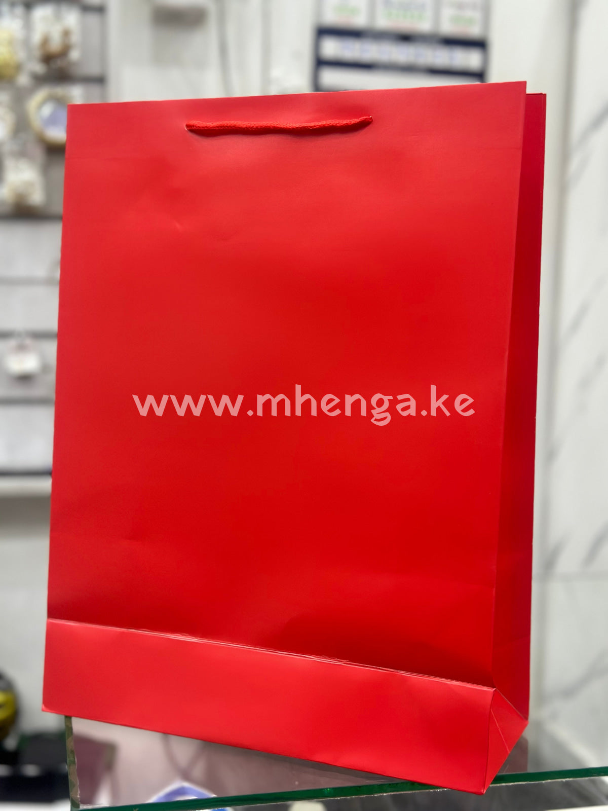 Gift Bag Large Plain Red