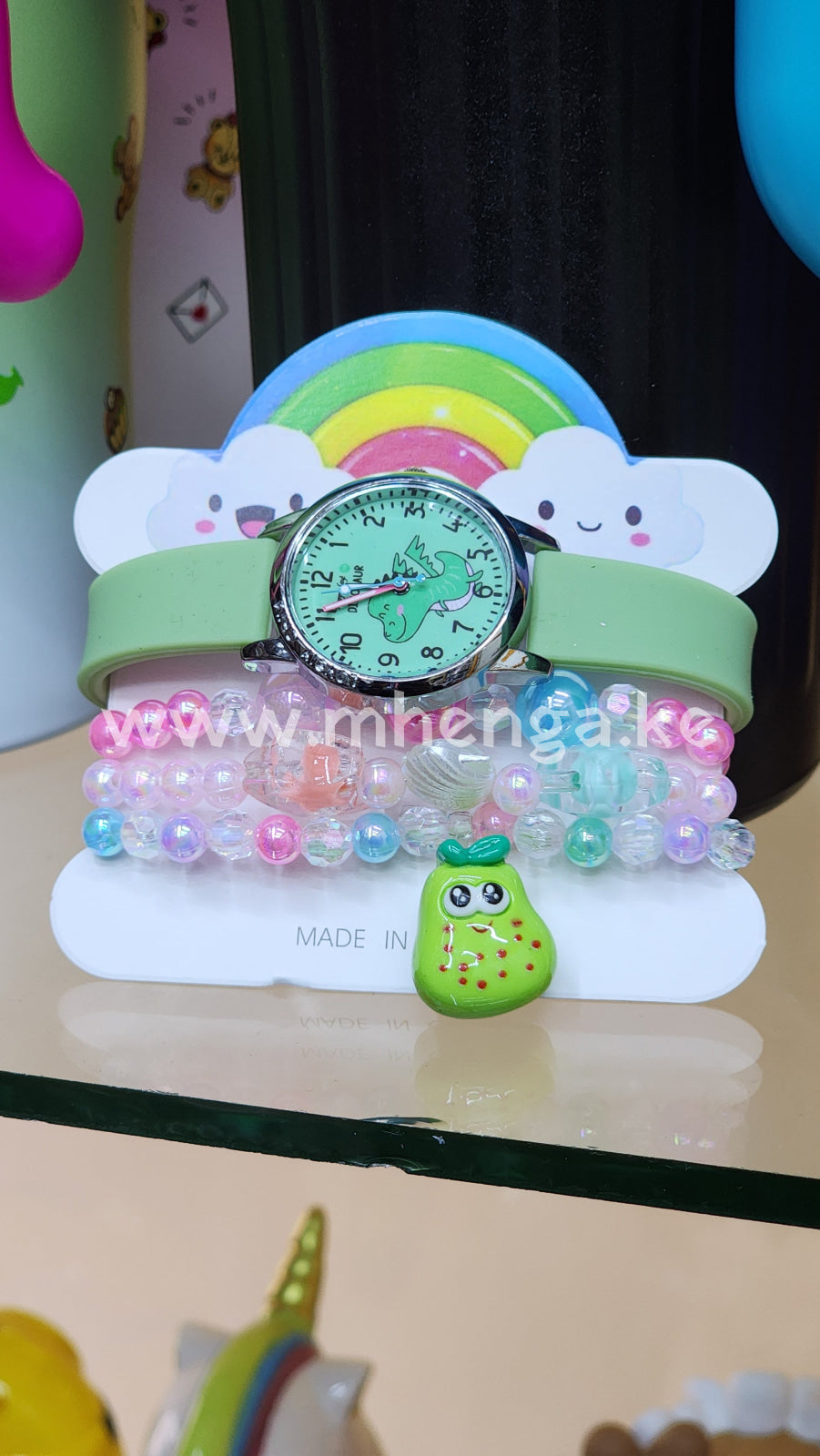 Girls Kids Watch And Bracelet Colored Fruit Design Avacadodesign