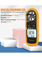 Gm 816 Handheld Anemometer Digital Wind Speed Meter Air Flow For Measuring Temperature And Chill