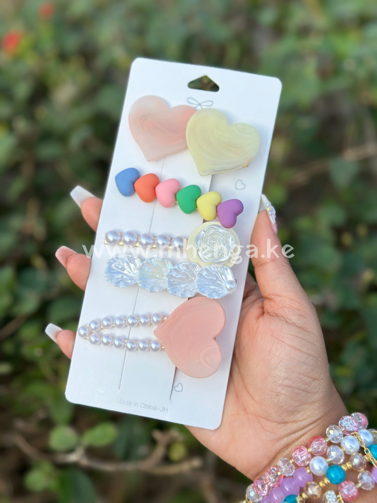 Hair Clip Pink Love Multicolored