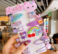 Hair Clip Set Purple Barbie Kids Hair Clips