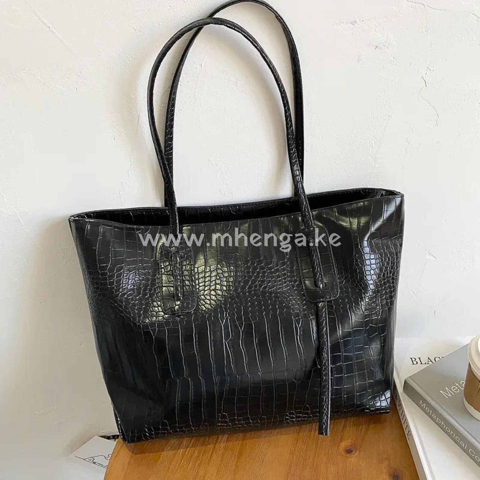Handbag Tote Bag Wet Look Leather