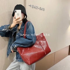 Handbag Tote Bag Wet Look Leather
