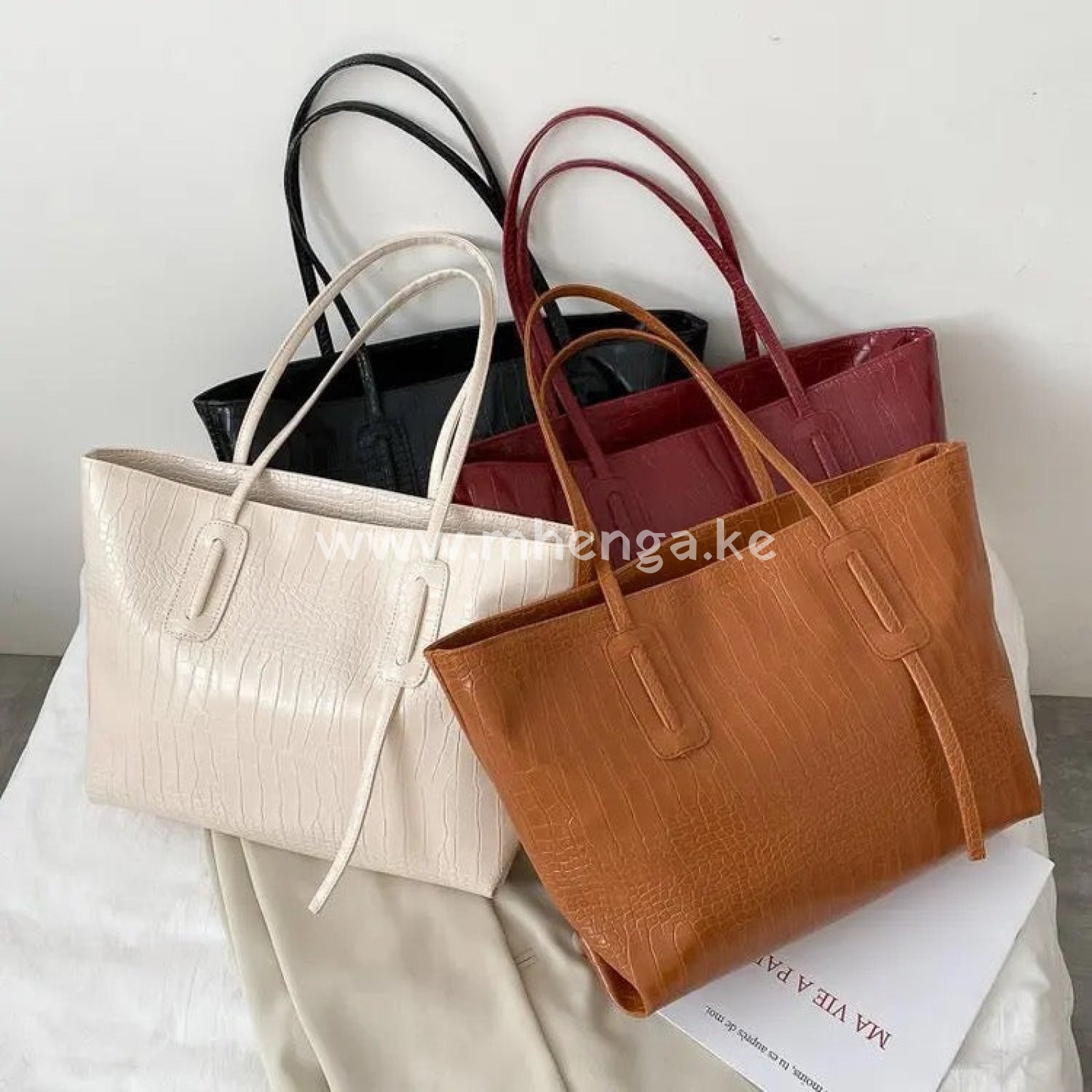 Handbag Tote Bag Wet Look Leather