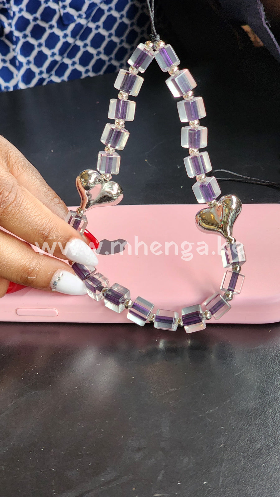 Heart Cubes Phone Charm