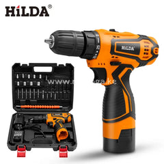 Hilda 12V Electric Drill With Lithium Battery Rechargeable Two-Speed Electric Cordless Screwdriver