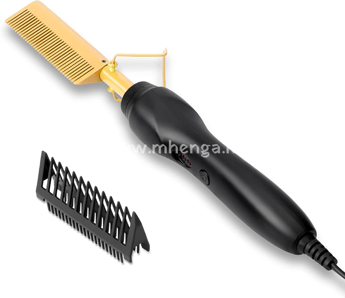 Hot Comb Electric Hair Straightening - Professional Pressing Combs Ceramic Flat Iron Electrical