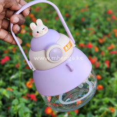 Kida Water Bottle Back To School Bunny Design