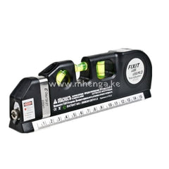 Multipurpose Laser Level Measure Line 8Ft + Tape Ruler Adjusted Standard And Metric Rulers