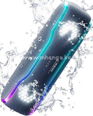 Portable Bluetooth Speaker Ipx7 Waterproof Wireless With Colorful Flashing Lights 25W Super Bass