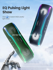 Portable Bluetooth Speaker Ipx7 Waterproof Wireless With Colorful Flashing Lights 25W Super Bass