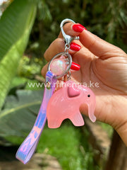 Resin Elephant Keyholder Keychain