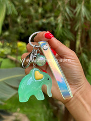 Resin Elephant Keyholder Keychain