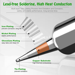 Soldering Iron Tips 5 Pcs 900M Series Solder Lead-Free Replacement Welding 900M-K/2.4D/B/3C/I For