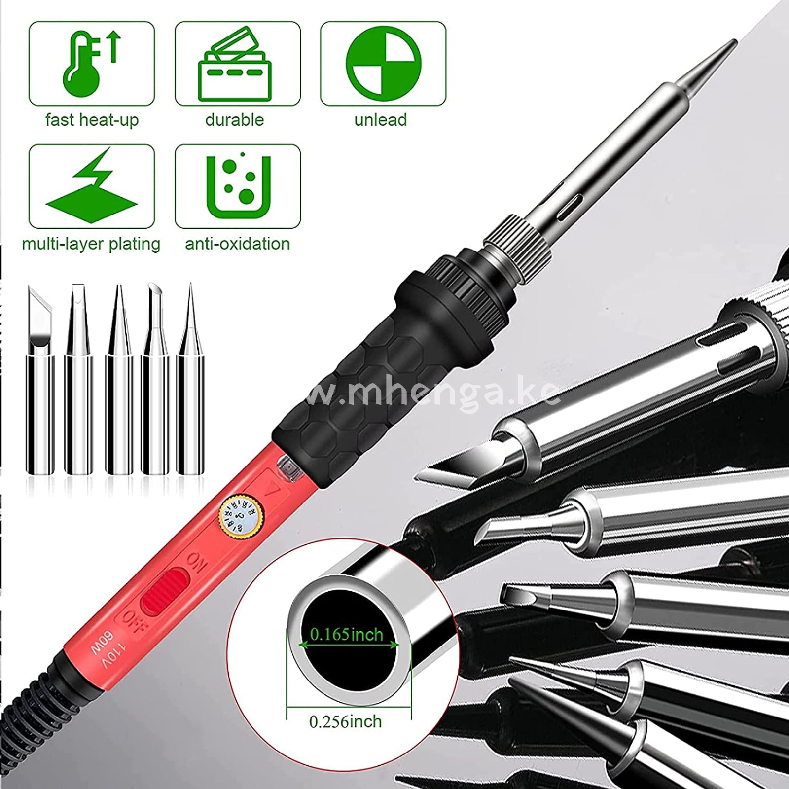 Soldering Iron Tips 5 Pcs 900M Series Solder Lead-Free Replacement Welding 900M-K/2.4D/B/3C/I For
