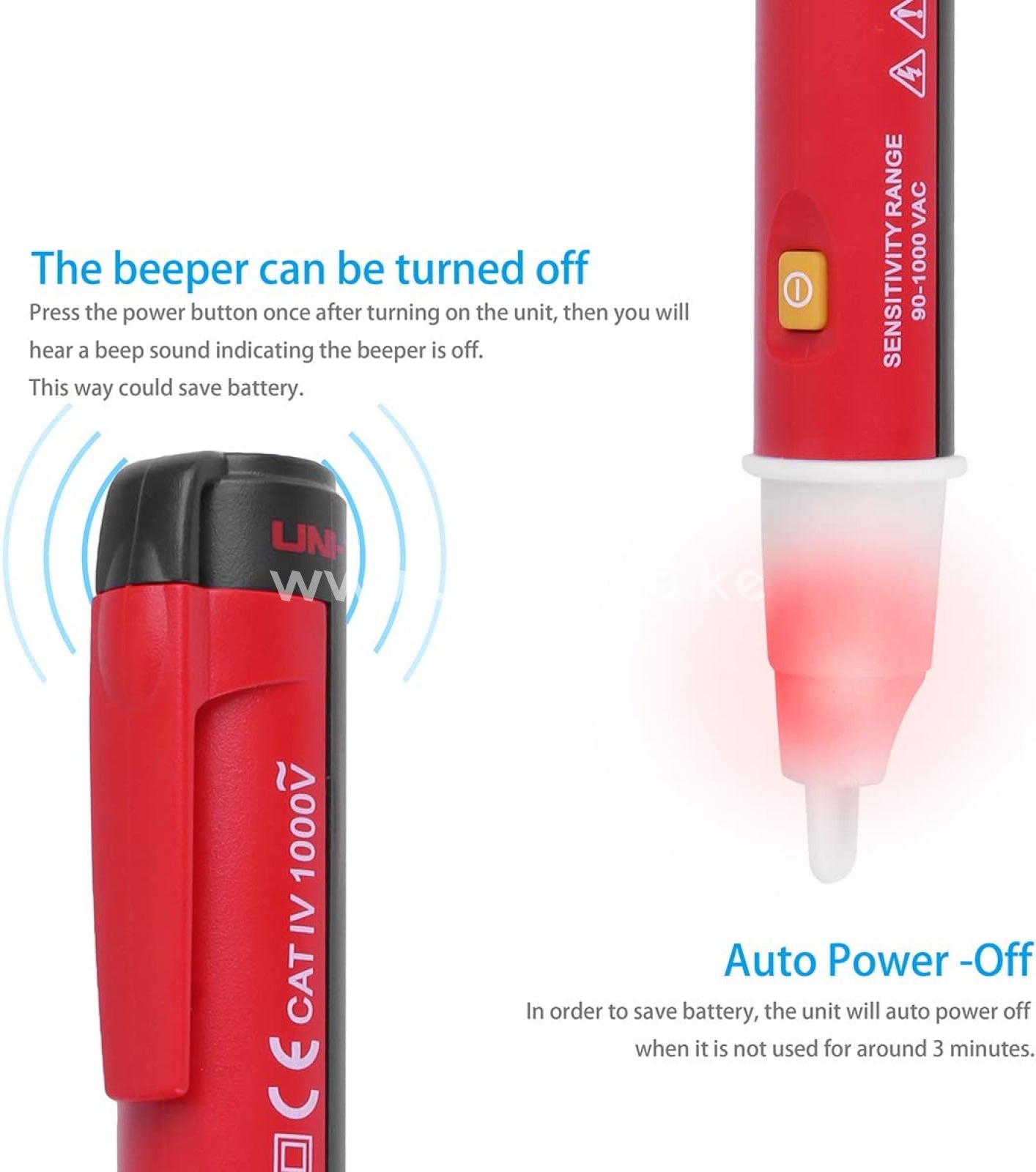 Uni-T Ut12B Non-Contact Voltage Tester Ac 90 V - 1000