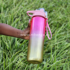 Water Bottle With Time Marker - Insulated Measured Tracker Screen Bpa Free Gym Locking Flip Top Lid