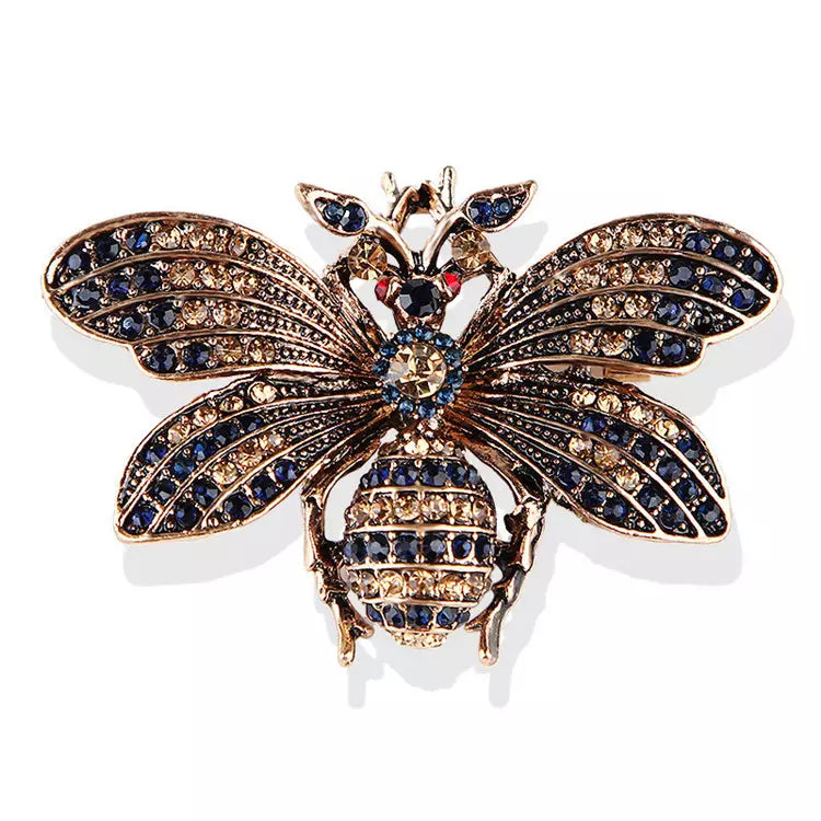 Fashion Bee Exquisite Brooch Retro Diamond Moth Butterfly Brooch Designer Accessories Pins