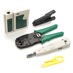 Networking ToolKit Professional, Network Cable Repair Set Cat6 Rj45 Crimp Tool Connectors Cable Tester Network Toolkit Stripping Pliers Wire Crimper