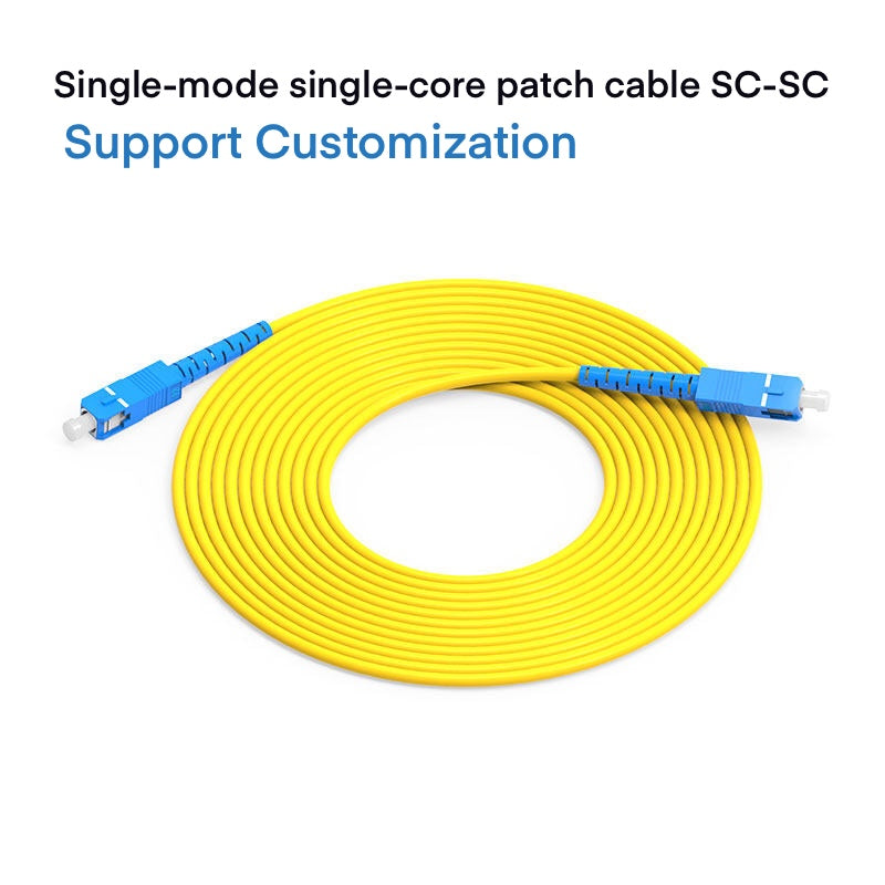 SC Patch Cord SC-SC Fiber Jumper,3m SC to SC Duplex Fiber Patch Cord Jumper Cable Single Mode Patch Cord With Low Insertion Loss (≤ 0.18 dB)